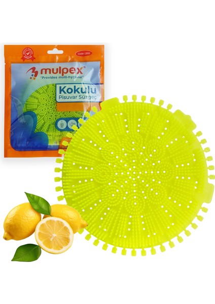 Limon Kokulu Pisuvar Süzgeci Pisuvar, Küvet ve Lavabolar Için 15 x 15 cm