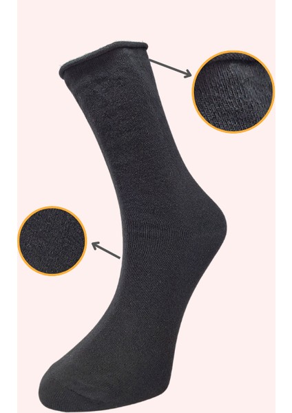 Unisex 6 Çift Pamuklu Lastiksiz Esnek Ayağı Sıkmayan Şeker Çorabı