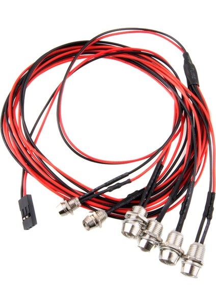 6 / Set LED 3mm + 5mm Yükseltme 1/10 1/12 Rc Elektrikli (Yurt Dışından)