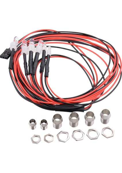 6 / Set LED 3mm + 5mm Yükseltme 1/10 1/12 Rc Elektrikli (Yurt Dışından)