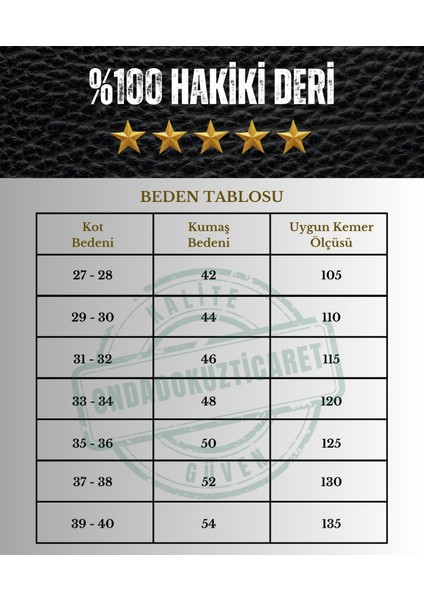 Deri Kemer - Spor Model - Kahverengi- 4,5 cm - ODTKEM00003