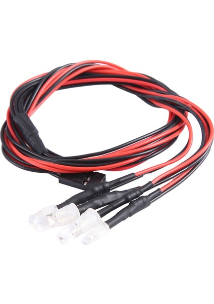 4 Rc LED Işık Kiti Için 1/10 Rc Araba Kamyon Paletli Rc Modeli Drift Araba Far Arka Lambası, 5mm ve 3mm, Beyaz Kırmızı (Yurt Dışından) fiyatları
