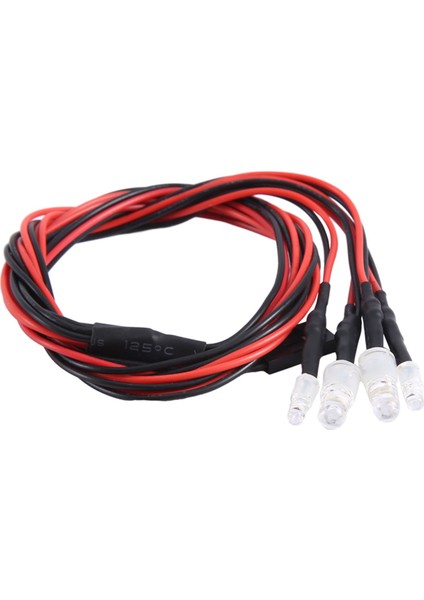 4 Rc LED Işık Kiti Için 1/10 Rc Araba Kamyon Paletli Rc Modeli Drift Araba Far Arka Lambası, 5mm ve 3mm, Beyaz Kırmızı (Yurt Dışından) modelleri