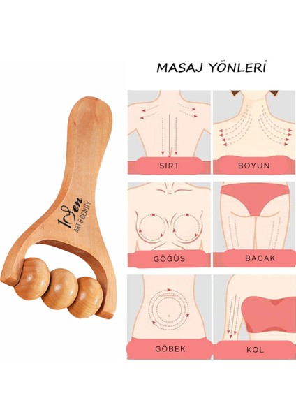 Ahşap Masaj Aleti Maderoterapi Tetik Rulosu Lenf Drenaj fiyatları