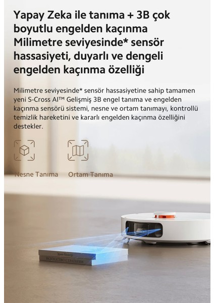 Premium Robot Vacuum X10+ Plus Çöp Istasyonlu Halı Tanıma Fonksiyonlu Akıllı Robot Süpürge | Hepa Filtreli | Kendi Kendini Temizleme, Boşaltma, Kurutma ve Su Doldurma | Onerous Lambader Hediye