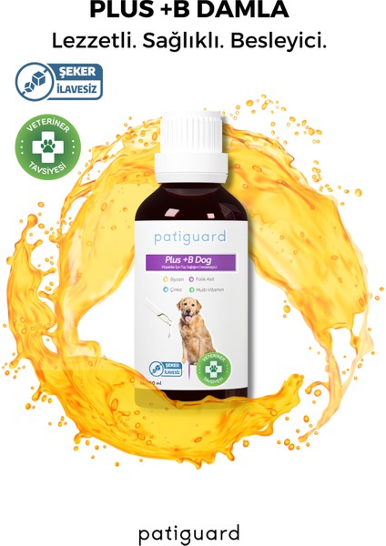 Plus B For Dogs Köpekler Için Tüy Dökülmesi Engelleyici Biyotin Tüy Sağlığı Damlası 50ML