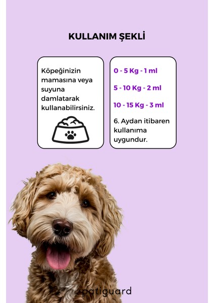 Plus B For Dogs Köpekler Için Tüy Dökülmesi Engelleyici Biyotin Tüy Sağlığı Damlası 50ML