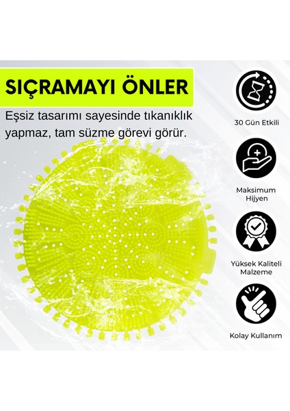 Limon Kokulu Pisuvar Süzgeci - 4 Adet - Pisuvar, Küvet ve Lavabolar Için 15X15 cm modelleri
