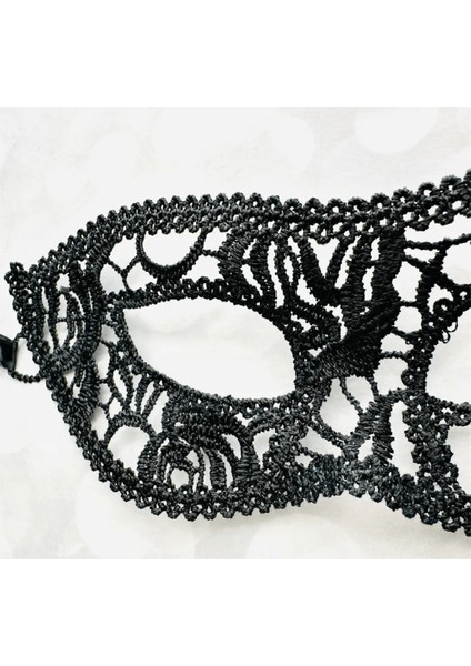 Siyah Kedi Model Dantel Parti Maskesi 12 No fiyatları