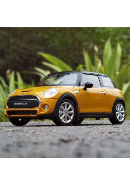 Metal 1:24 Mini Cooper Hatch 24058W Model Araba Turuncu Erkek Çocuk Araba Oyun Oyuncak Koleksiyon