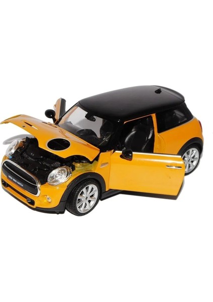 Metal 1:24 Mini Cooper Hatch 24058W Model Araba Turuncu Erkek Çocuk Araba Oyun Oyuncak Koleksiyon