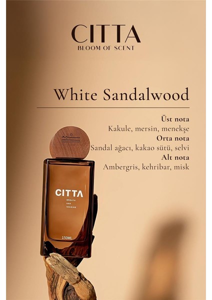 Cıtta Bloom Of Scent | Ground Serisi | White Sandalwood Oda Kokusu | 150 ml Oda Kokusu