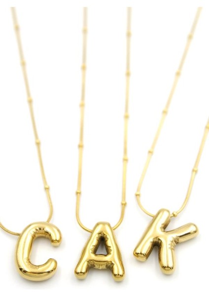24'lü Harf Kolye Seti - Altın
