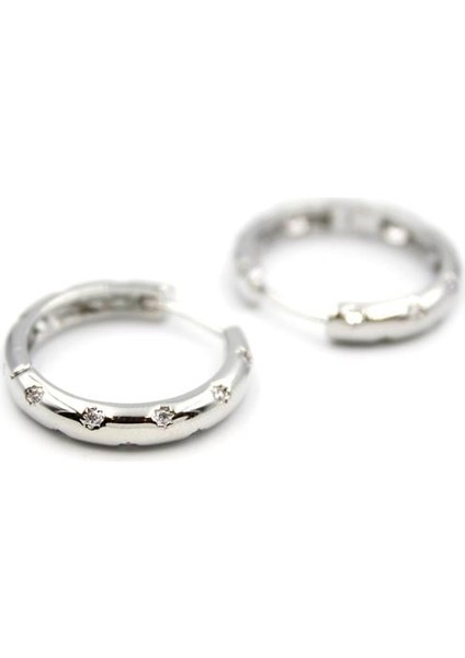 Taşlı Halka Küpe - Gümüş fiyatları