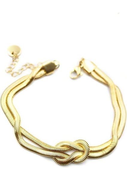 Düğüm Zincir Çelik Bileklik - Altın fiyatları