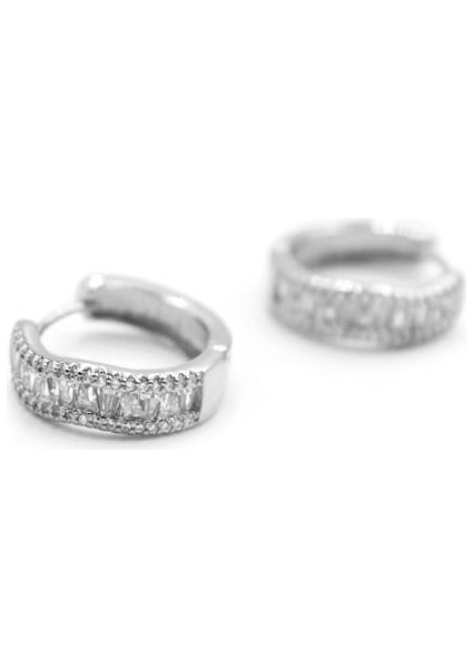 Taşlı Halka Küpe - Gümüş fiyatları