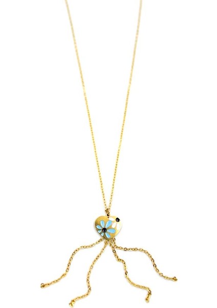 Zincirli Kalp Kolye - Altın