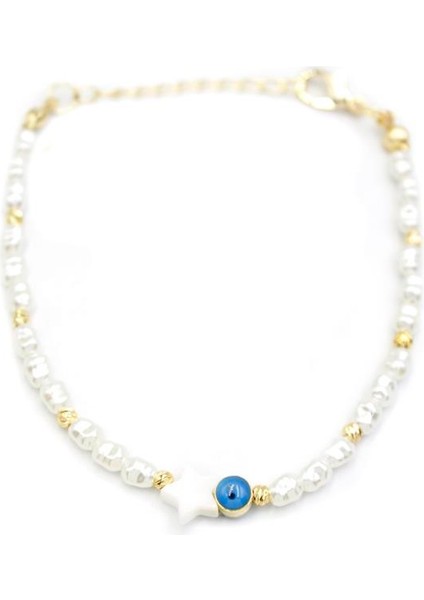 Yıldız Inci Bileklik - Beyaz