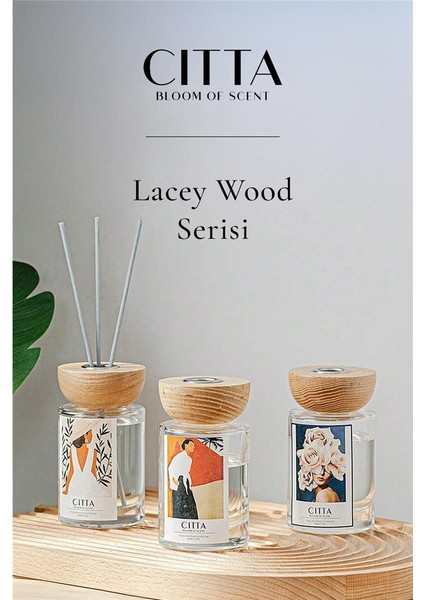 Cıtta Bloom Of Scent | Lacey Wood Serisi | French Block Oda Kokusu | 120 ml Oda Kokusu