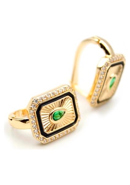 Damla Taşlı Küpe - Yeşil fiyatları