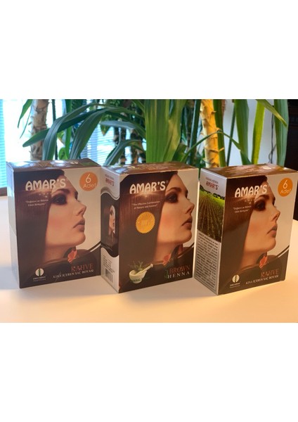 Kına Içeren Saç Boyası 6’lı 10G Paket Kahve Renk- 3 Kutu