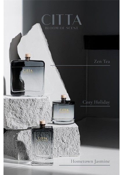 Cıtta Bloom Of Scent | 3'lü Oda Parfümü Seti | Hediye Seti Oda Kokusu | 120 ml Oda Kokusu