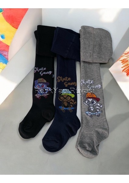 3 Adet %80 Pamuklu Erkek Çocuk Kilotlu Çorap Çocuk Külotlu Çorap modelleri