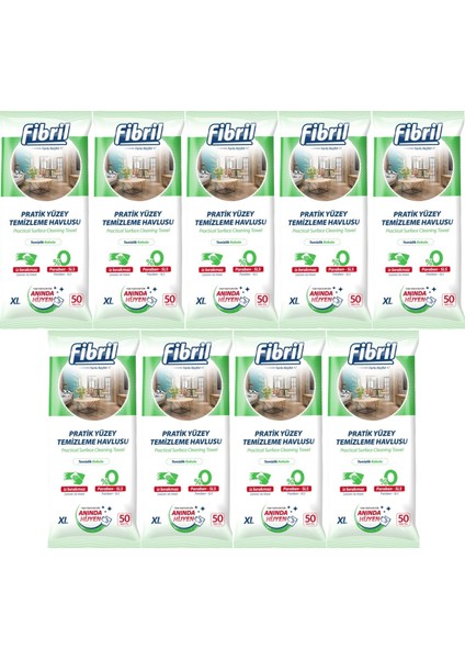 Yüzey Temizlik Havlusu 50 Yaprak Xl Temizlik Kokulu 9 Lu Set 450 Yaprak Plastik Kapaklı fiyatları