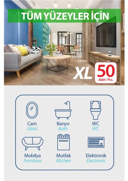 Yüzey Temizlik Havlusu 50 Yaprak Xl Temizlik Kokulu 9 Lu Set 450 Yaprak Plastik Kapaklı indirimleri