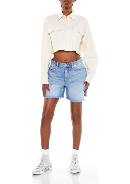 F21 Crop Gömlek