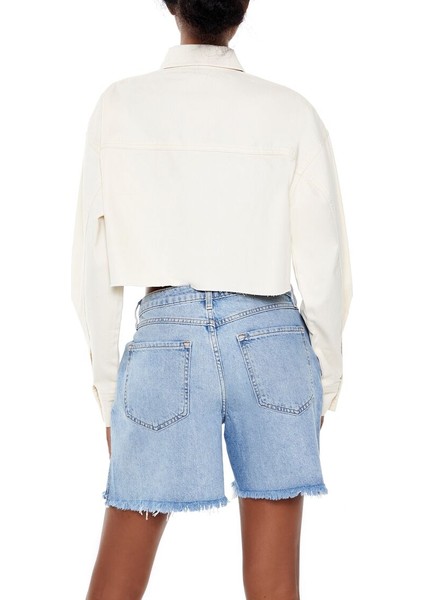 F21 Crop Gömlek