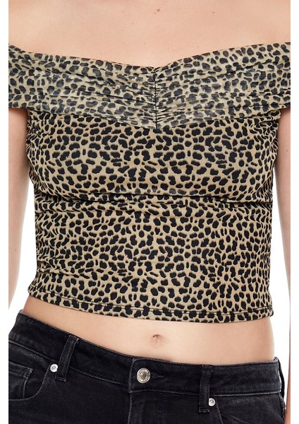 Leopar Desenli Bluz