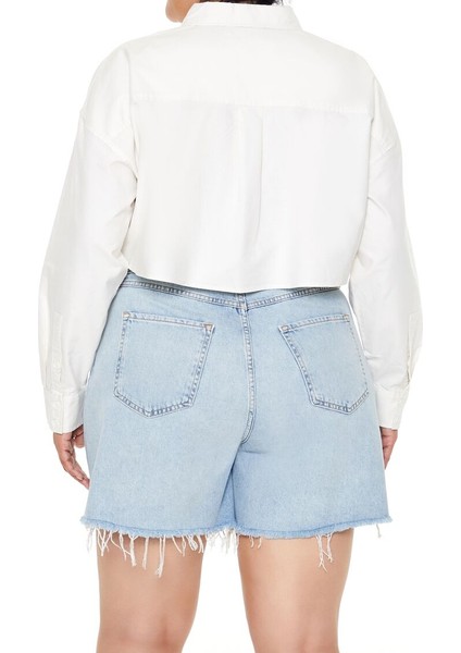 F21 Plus Size Crop Gömlek
