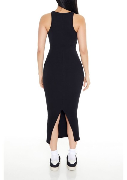 F21 Ribanalı Bodycon Kısa Askılı Midi Elbise