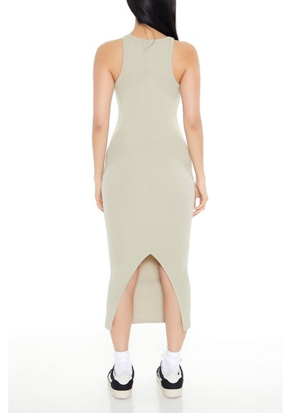 F21 Ribanalı Bodycon Kısa Askılı Midi Elbise