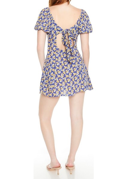F21 Çiçek Desenli Mini Elbise
