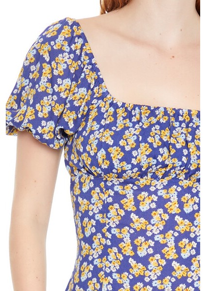 F21 Çiçek Desenli Mini Elbise