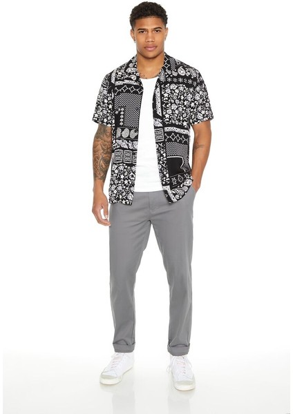 F21 Paisley Desenli Küba Yaka Gömlek fiyatları