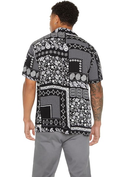 F21 Paisley Desenli Küba Yaka Gömlek indirimleri