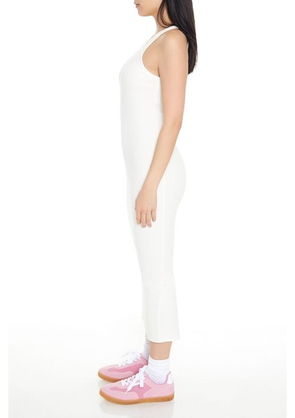 F21 Ribanalı Bodycon Kısa Askılı Midi Elbise