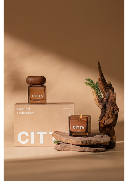 Cıtta Bloom Of Scent | Ground Serisi | 2'li Hediye Seti Oda Kokusu ve Mum | 150 ml Oda Kokusu