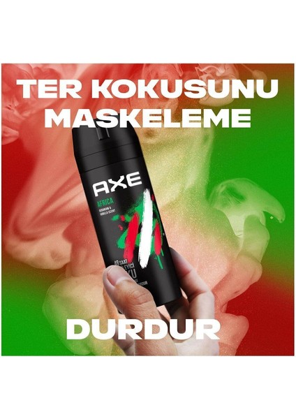 Erkek Sprey Deodorant Africa 48 Saat Etkileyici Koku 150 ml x 3 Adet