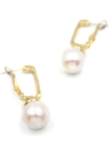 Incili Küpe - Beyaz