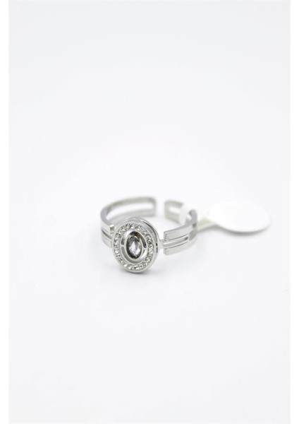 6'lı Yuvarlak Taşlı Yüzük - Gümüş fiyatları