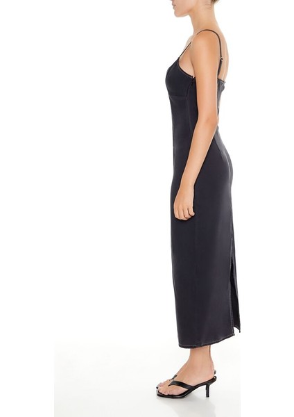 F21 Kalp Yaka Midi Elbise