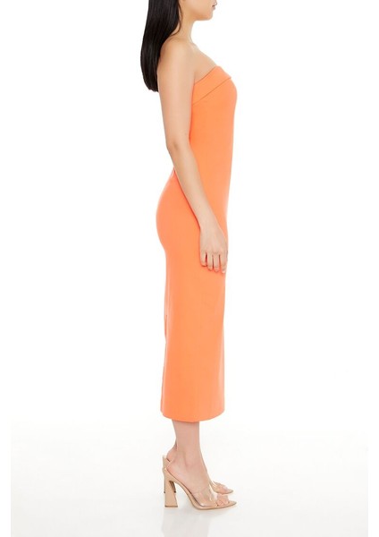 F21 Straplez Midi Elbise