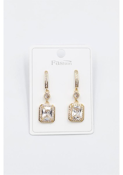 Taşlı Baget Küpe - Altın fiyatları