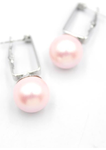 Incili Küpe - Pembe