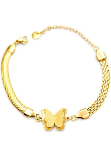Kelebek Bileklik - Altın