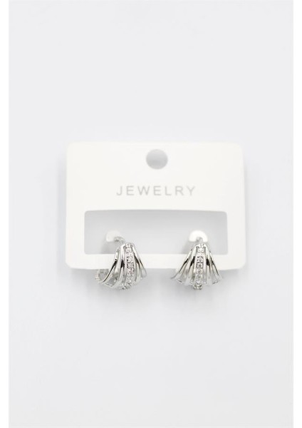 Taşlı Küpe - Gümüş